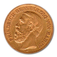 Deutsches Kaiserreich - 10 Mark Friedrich Baden - 3,58g Gold