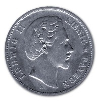 Deutsches Kaiserreich - 5 Mark Ludwig II Bayern - 25g Silber