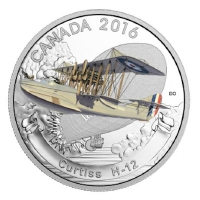 Kanada - 20 CAD Flugzeuge WW1: Curtiss H-12 - 1 Oz Silber