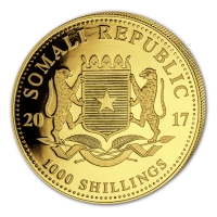 Somalia - 1000 Shillings Elefant 2017 - 1 Oz Gold