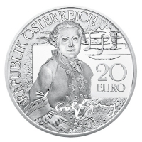 sterreich - 20 EUR Mozart das Wunderkind 2015 - Silber PP
