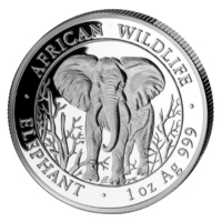 Somalia - African Wildlife Elefant 2004 - 1 Oz Silber