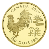 Kanada - 150 CAD Lunar Hahn 2017 - 8,88g Gold PP