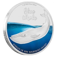 Pitcairn Island - 2 NZD Walserie Blauwal 2016 - 1 Oz Silber