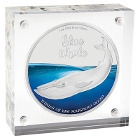 Pitcairn Island - 2 NZD Walserie Blauwal 2016 - 1 Oz Silber
