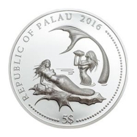 Palau - 5 USD Juwelenbarsch 2016 - Silber PP