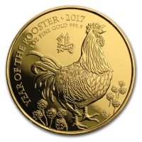 Grobritannien - 100 GBP Lunar Hahn 2017 - 1 Oz Gold
