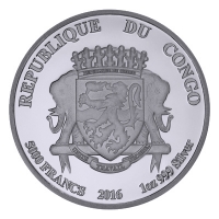 Kongo - 5000 Francs Lwe 2016 - 1 Oz Silber Proof