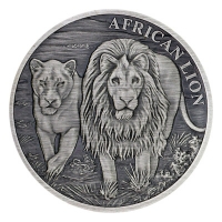 Kongo - 5000 Francs Lwe 2016 - 1 Oz Silber Antik Finish