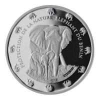 Benin - 1000 Francs Elefant 2015 - 1 Oz Silber