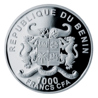Benin - 1000 Francs Elefant 2015 - 1 Oz Silber