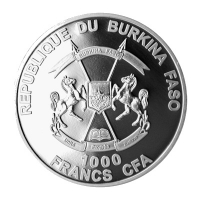 Burkina Faso - 1000 Francs Poseidon 2016 - 1 Oz Silber