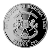Burkina Faso - 1000 Francs Krokodil 2016 - 1 Oz Silber