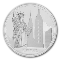 Niue - 2 NZD Great Cities New York 2017 - 1 Oz Silber