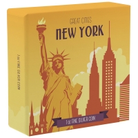 Niue - 2 NZD Great Cities New York 2017 - 1 Oz Silber