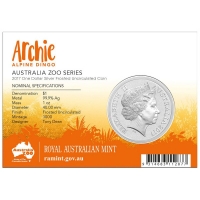 Australien - 1 AUD Dingo Archie 2017 - 1 Oz Silber Blister