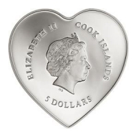 Cook Island - 5 CID Happy Valentines Day 2017 - Silber Proof