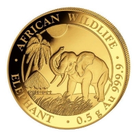 Somalia - 20 Shillings Elefant 2017 - 0,5g Gold