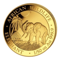 Somalia - 20 Shillings Elefant 2017 - 1/50 Oz Gold