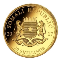 Somalia - 20 Shillings Elefant 2017 - 1/50 Oz Gold