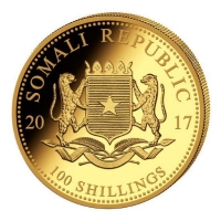 Somalia - 100 Shillings Elefant 2017 - 1/10 Oz Gold