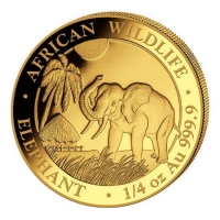 Somalia - 200 Shillings Elefant 2017 - 1/4 Oz Gold