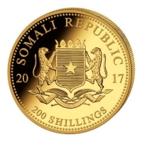 Somalia - 200 Shillings Elefant 2017 - 1/4 Oz Gold