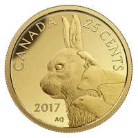 Kanada - 0.25 CAD Polarhase 2017 - 0,5g Gold PP