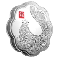Kanada - 250 CAD Lunar Hahn 2017 - 1 KG Silber Color