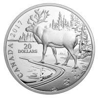 Kanada - 20 CAD Waldkaribu 2017 - 1 Oz Silber PP