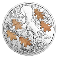 Kanada - 20 CAD Eichhrnchen und Eiche 2017 - 1 Oz Silber PP
