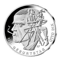 Deutschland - 20 EUR 125. Geb Otto Dix 2016 - Silber Spiegelglanz