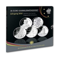 Deutschland - 20 EUR Komplettsatz 2016 - Silber Spiegelglanz