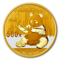 China - 500 Yuan Panda 2017 - 30g Gold