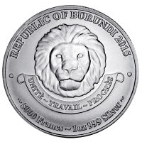 Burundi - 5000 Francs Lwe 2015 - 1 Oz Silber