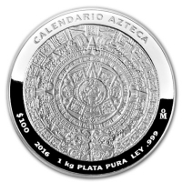 Mexiko - Azteken Kalender 2016 - 1 KG Silber
