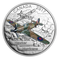 Kanada - 20 CAD Flugzeuge WW2: Hawker Hurricane - 1 Oz Silber