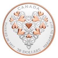 Kanada - 20 CAD Hochzeit 2017 - 1 Oz Silber