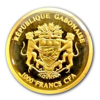 Gabun - 1000 Francs Springbock 2012 - 1/2g Gold