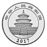 China - 50 Yuan Panda 2017 - 150g Silber PP