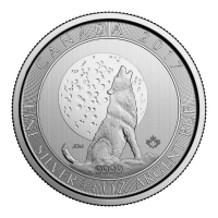 Kanada - 2 CAD Wolf Mond 2017 - 3/4 Oz Silber