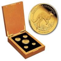 Australien - 195 AUD Knguru 5-Coin-Set 2017 - 1,9 Oz Gold PP
