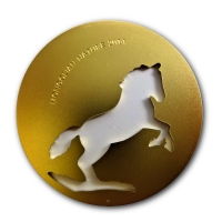Mongolei - Nature Pferd 2014 - 1/2 Oz Silber