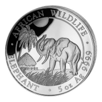 Somalia - African Wildlife Elefant 2017 - 5 Oz Silber
