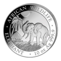 Somalia - African Wildlife Elefant 2017 - 10 Oz Silber