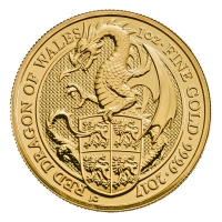 Grobritannien - 100 GBP Queens Beasts Dragon 2017 - 1 Oz Gold