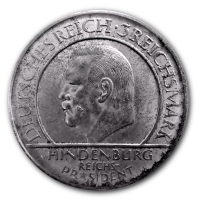Deutsches Reich - 3 Reichsmark Hindenburg Verfassung 1929 - Silbermnze