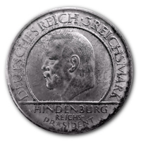 Deutsches Reich 3 Reichsmark Hindenburg Verfassung 1929 Silbermünze
