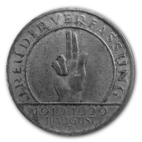 Deutsches Reich 3 Reichsmark Hindenburg Verfassung 1929 Silbermünze Rückseite