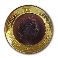 British Virgin Islands - 75 Dollar Sir Rowland Hill - Gold/Titanium Mnze